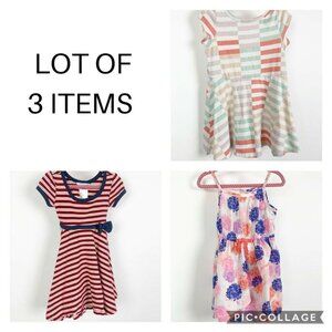 Lot of 3 Various Brand Girls Printed Dresses